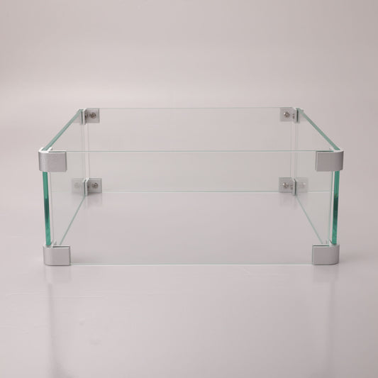 Glass Wind Gurad Square Glass Windshield For Fire Table