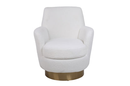 Swivel Barrel Chair, Swivel Accent Chairs Armchair For Living Room, Reading Chairs For Bedroom Comfy, Round Barrel Chairs With Gold Stainless Steel Base