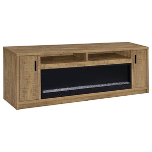 Nevada - Fireplace TV Stand With Flame Visualizer - Brown