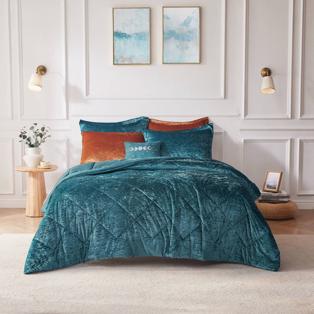 Felicia - Twin Comforter Set - Teal