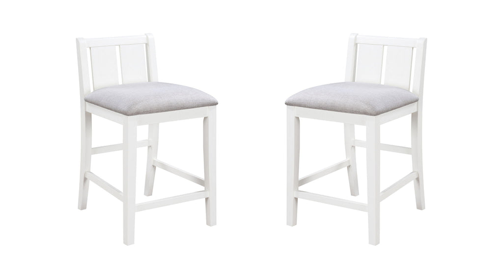 Graham - 3 Piece Small Space Counter Height Dining Table With Shelves And 2 Chairs (Set of 3)