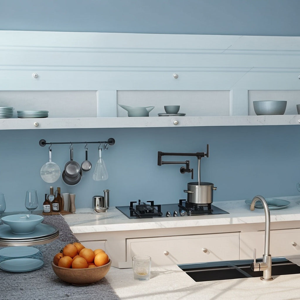 Modern Design Wall Mount Pot Filler Faucet Folding Stretchable