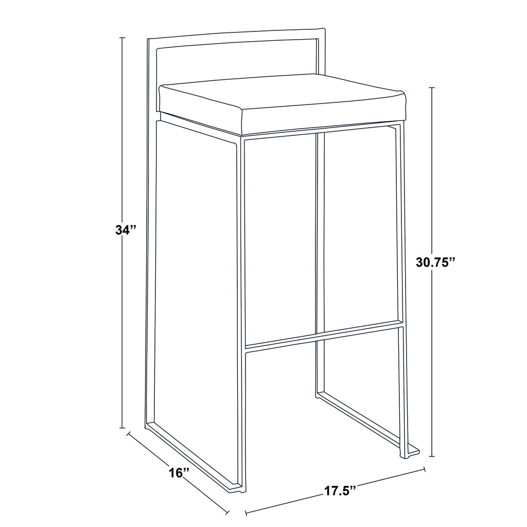 Fuji - Contemporary Stackable Design Barstool
