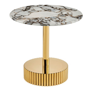 End Table For Living Rooms - Gold / White