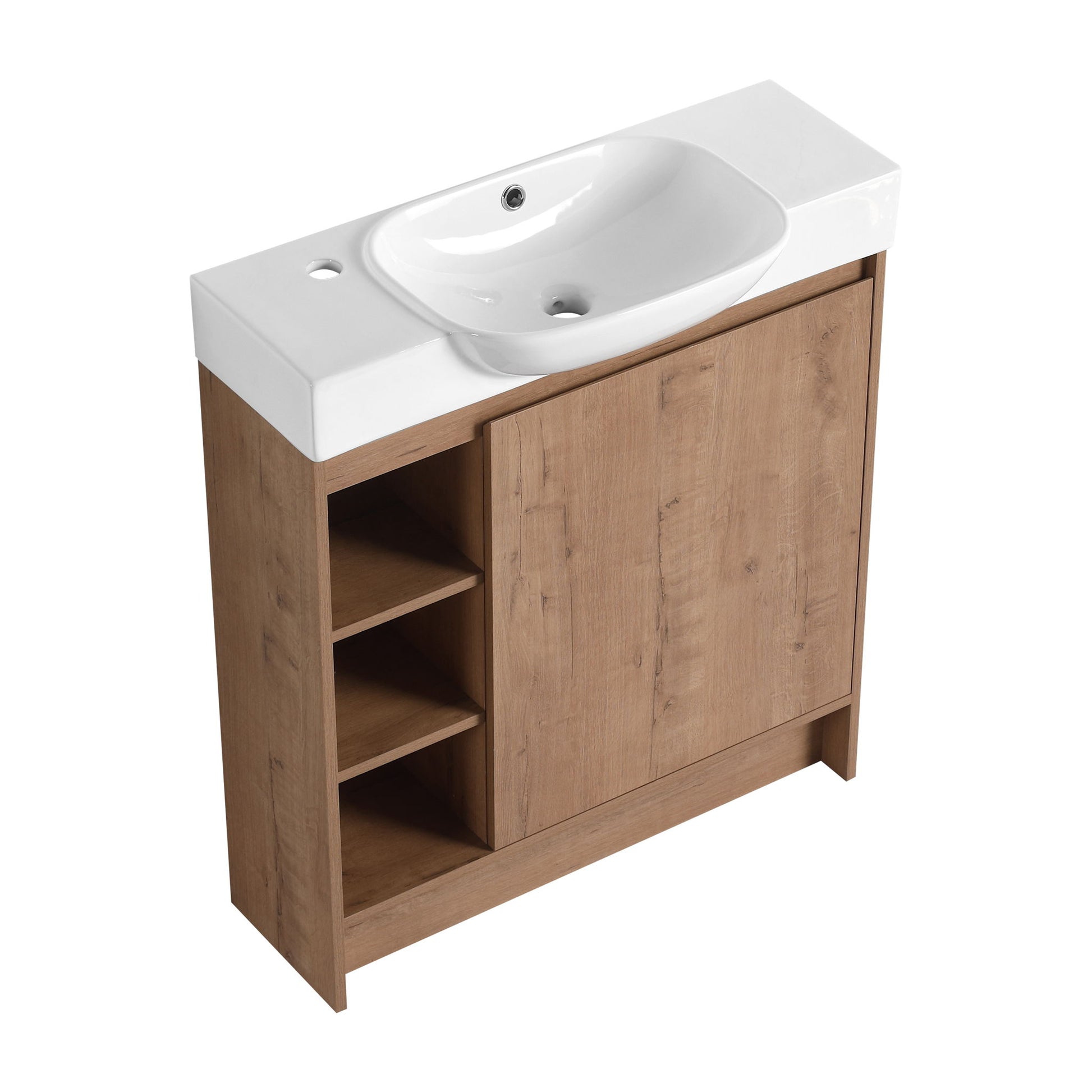 Sleek Design Freestanding Bathroom Vanity With Sink, Soft Close Door
