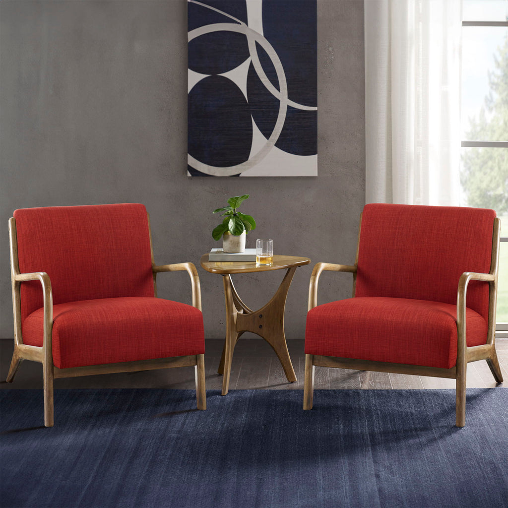 Novak - Mid-Century Modern Accent Armchair (Set of 2) - Spice