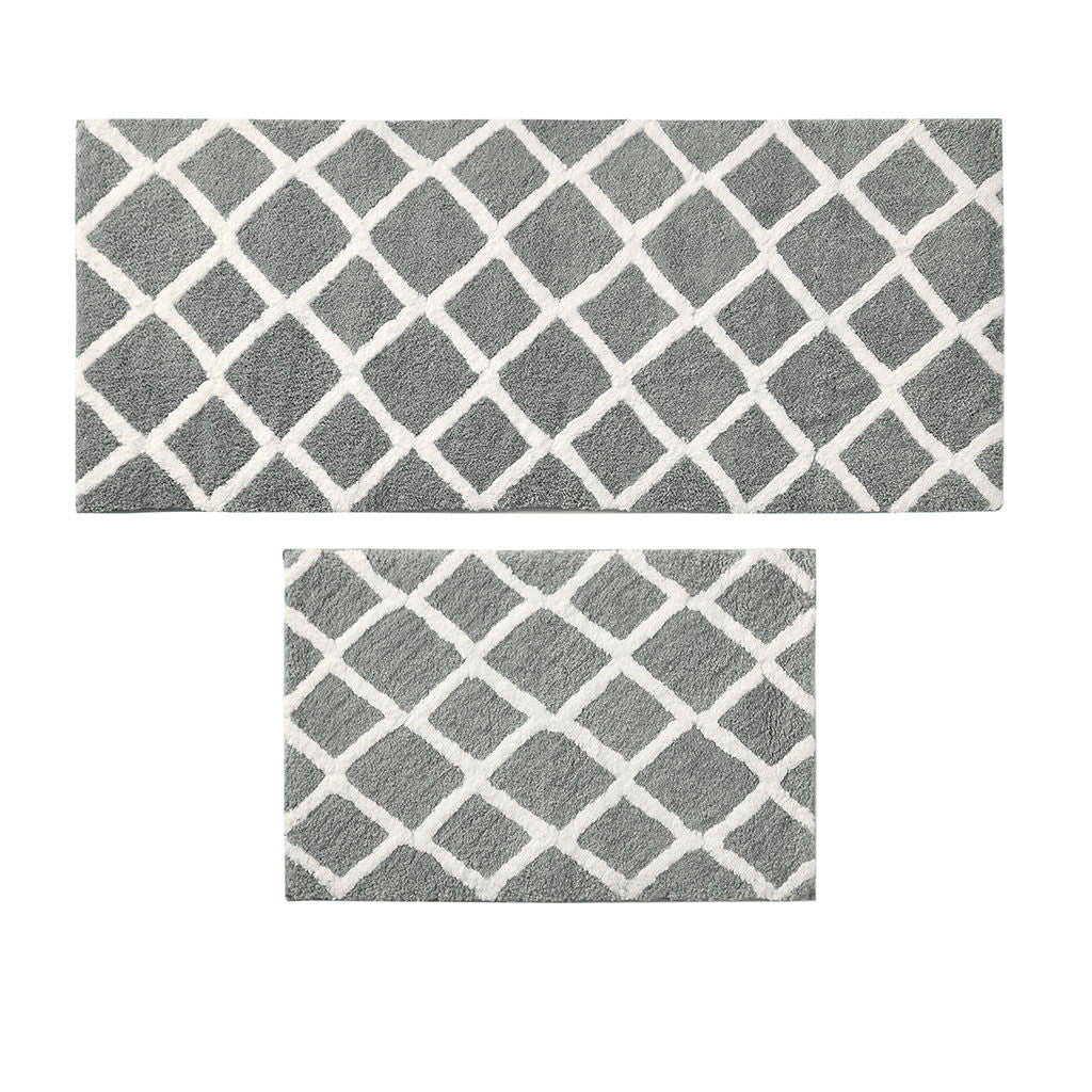 Bittman - 21" x 34" ReversibleBath Rug - Gray