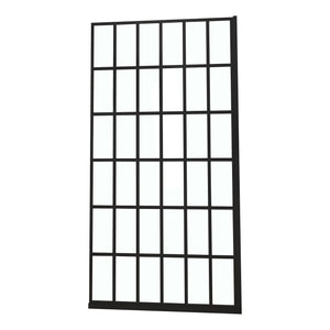 Frameless Fixed Shower Door, Open Entry Design