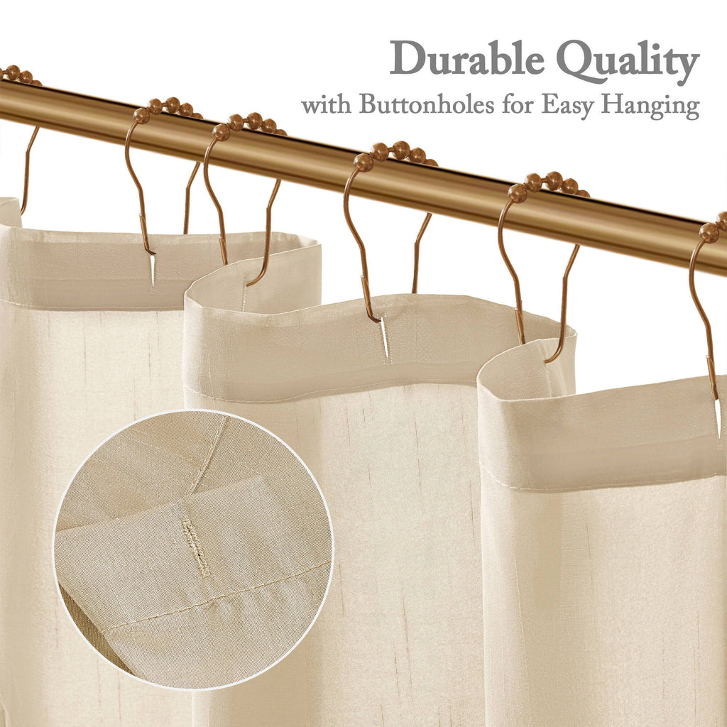 Laurel - Tufted Semi-Sheer Shower Curtain - Ivory