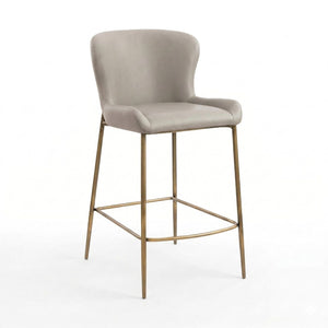 Modern Counter Stool With Upholstered Seat