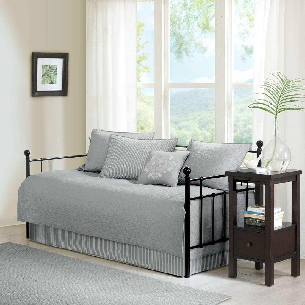 Quebec - Twin Reversible Daybed Cover (Set of 6) - Gray