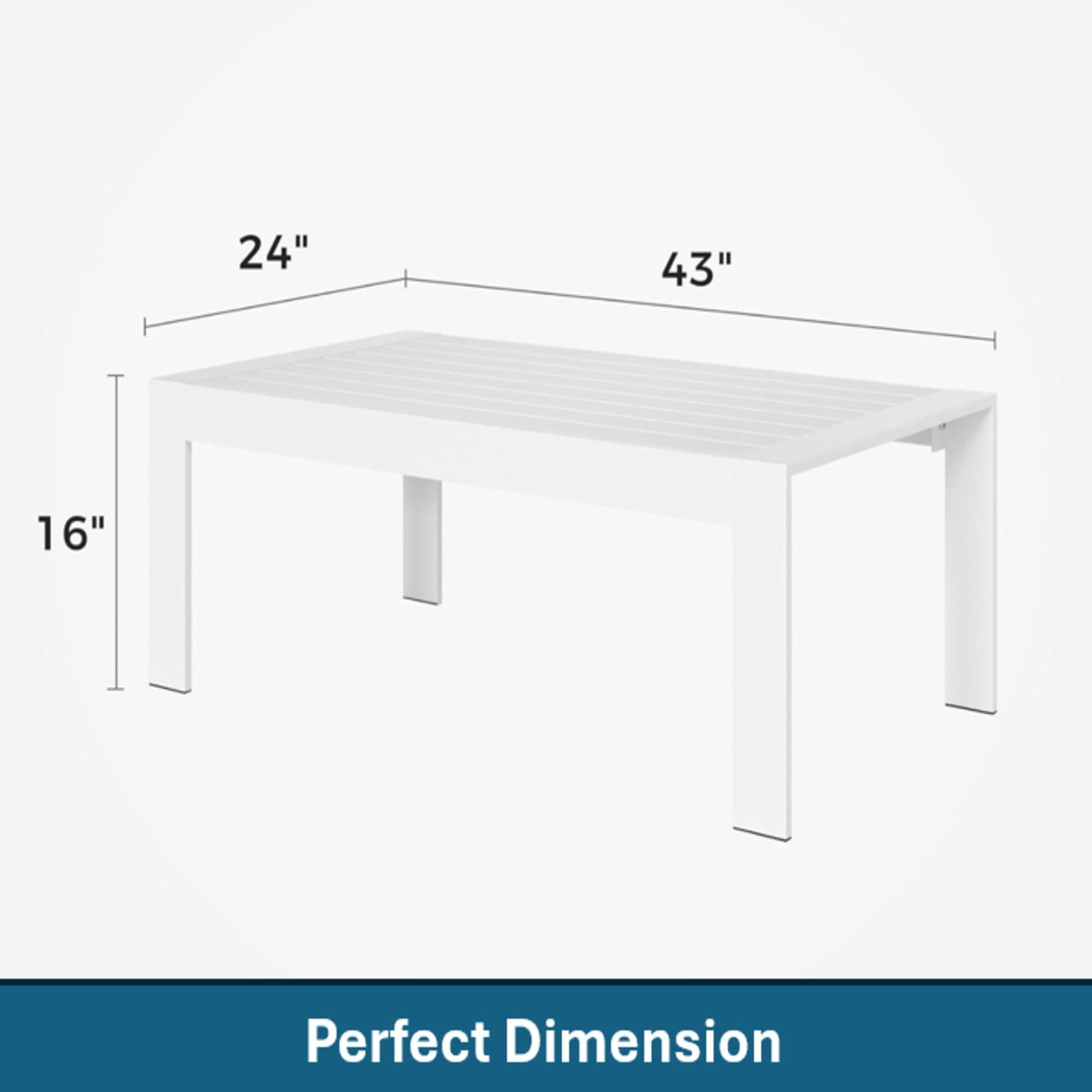 Modern Rectangle Outdoor Coffee Table