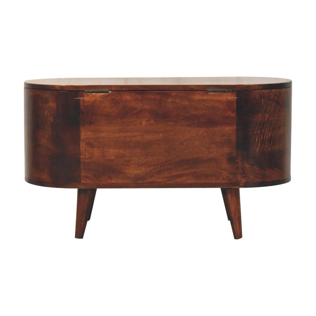 Rounded Lid Up Blanket Box