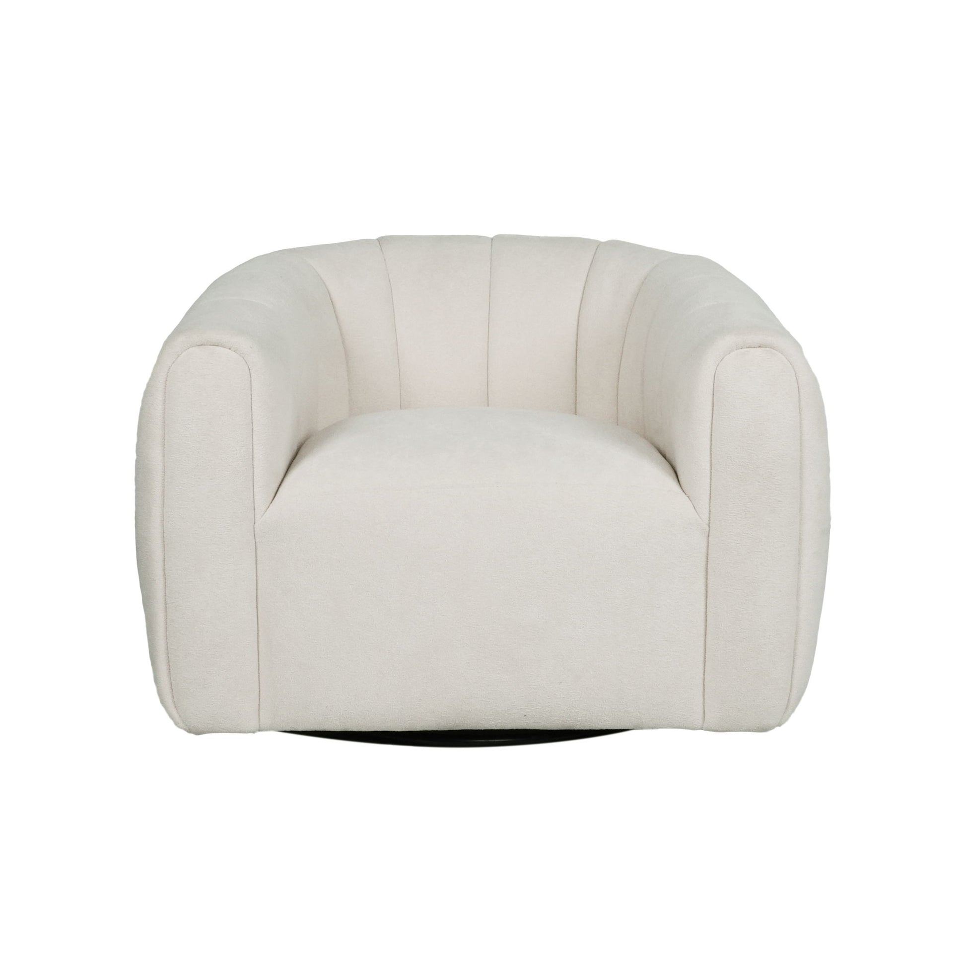 Serenizia - Upholstered Swivel Chair With Channel Tufted