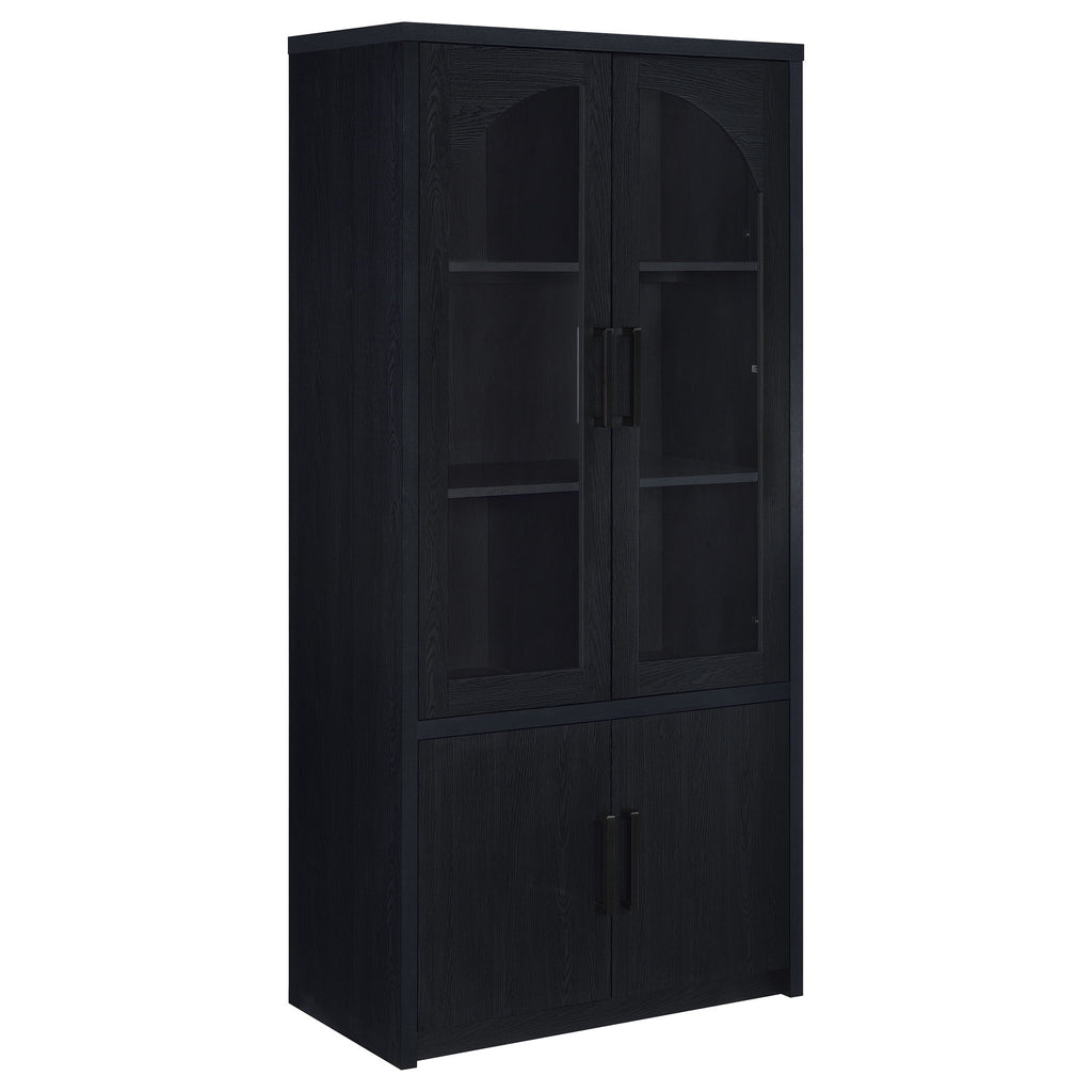 Shayne - 4 Door Display Cabinet With LED Lighting - Black