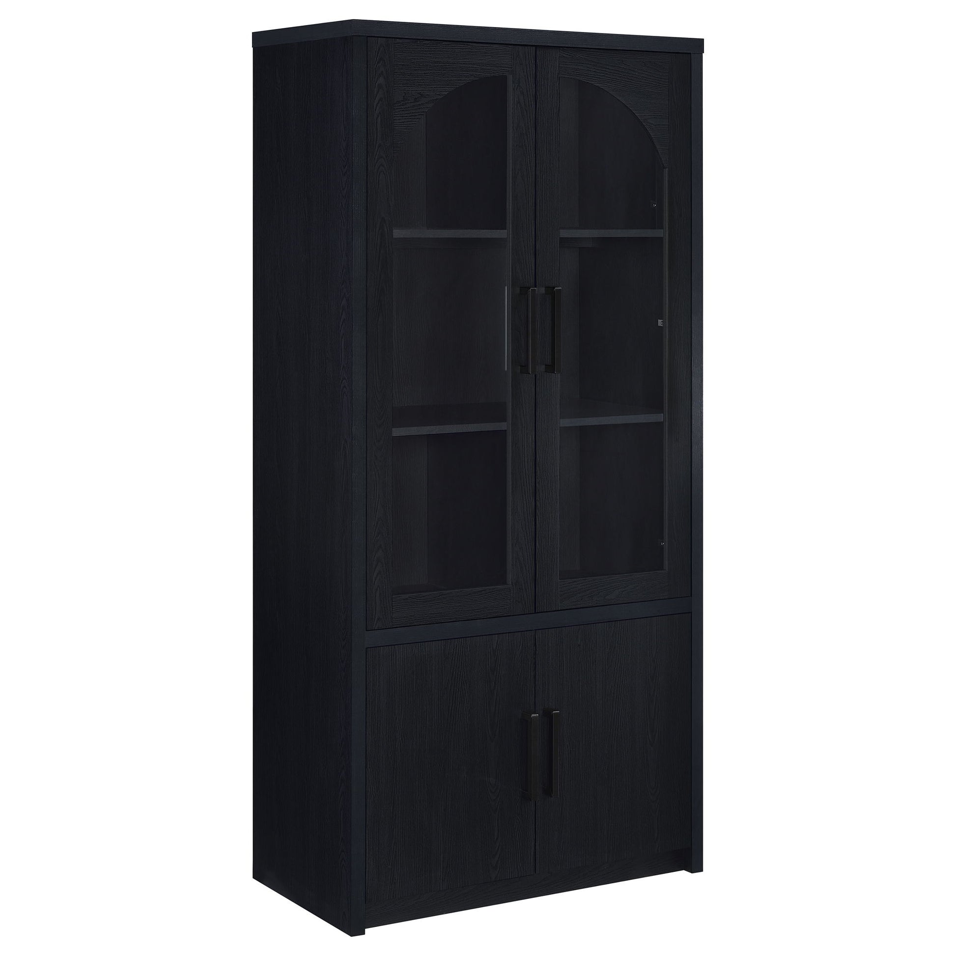 Shayne - 4 Door Display Cabinet With LED Lighting - Black