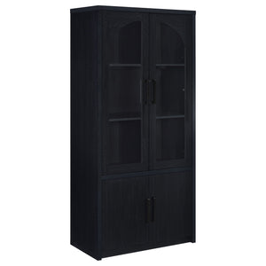Shayne - 4 Door Display Cabinet With LED Lighting - Black