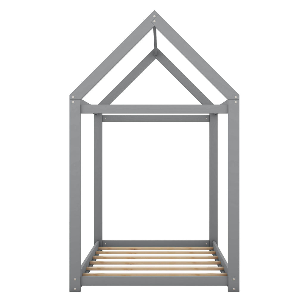 Wooden House Shaped Bed