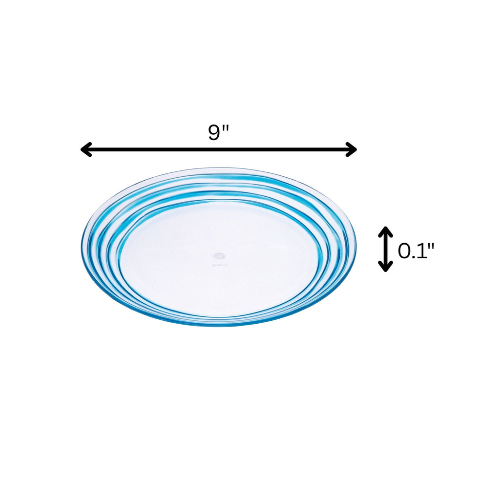 Designer Swirl Acrylic Dinner Plates (Set of 4)