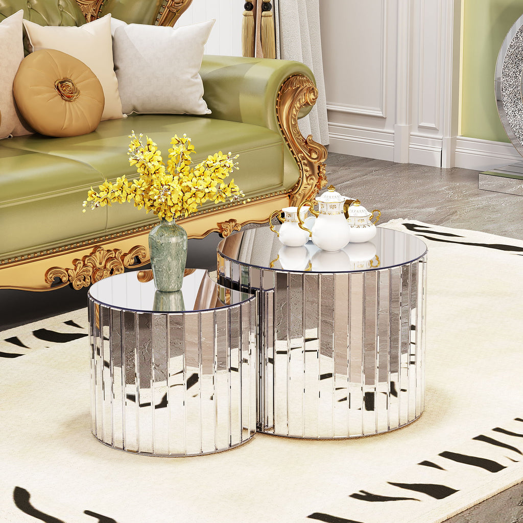 Coffee Table - Silver / Mirror