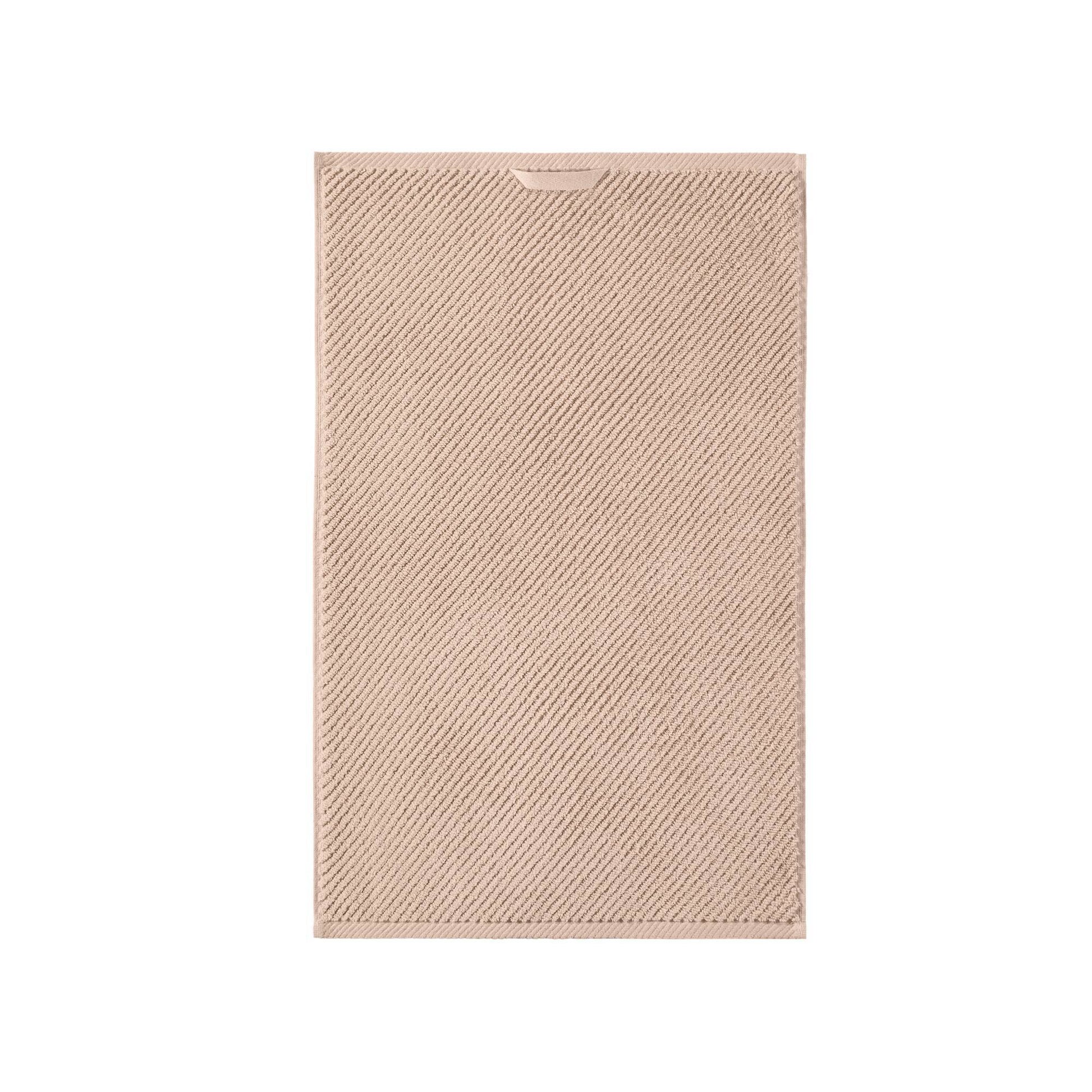 Diagonal Ribbed - 4 Piece Hand Towels Set - Beige