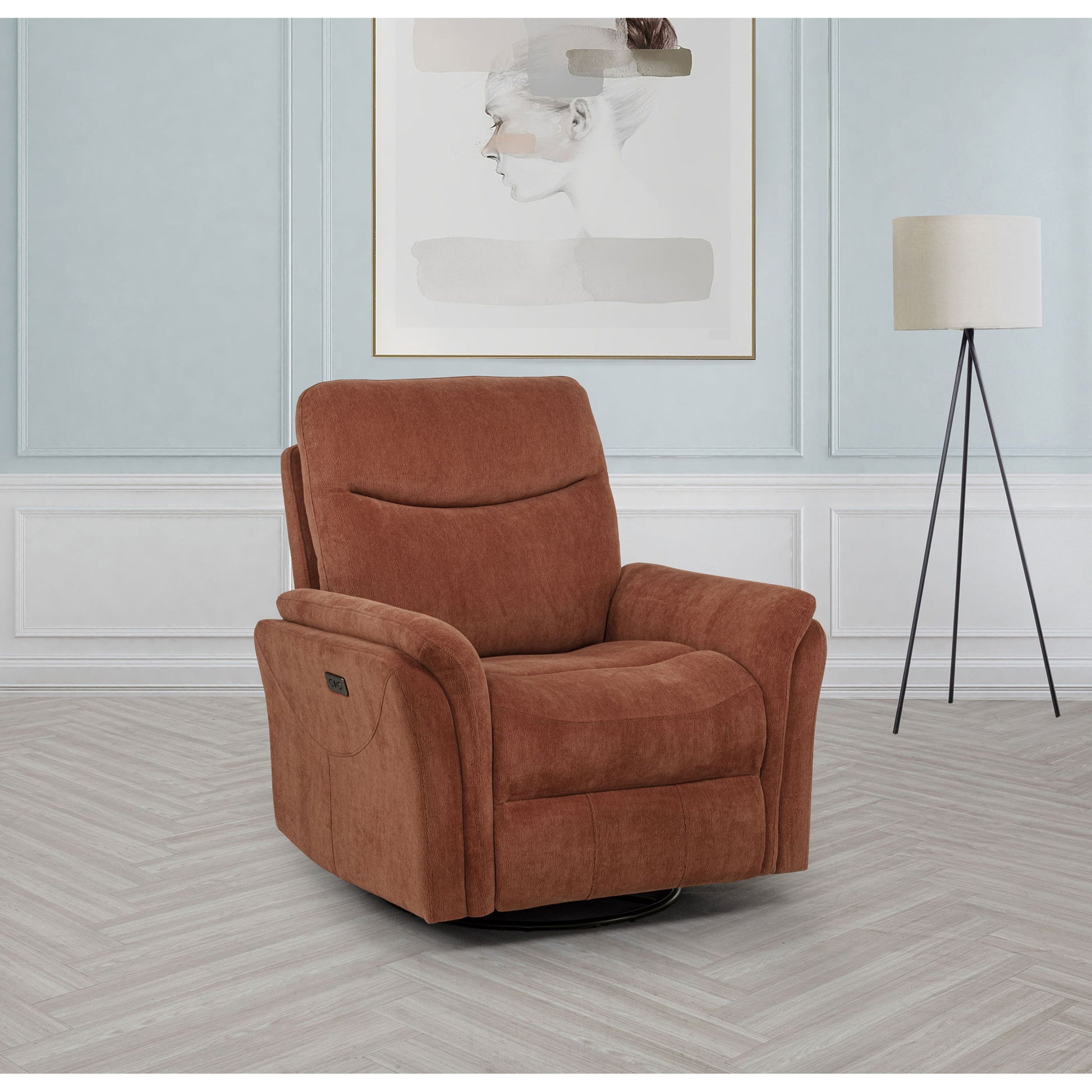 Beacon - Power Swivel Recliner With USB Charging And Adjustable Recline