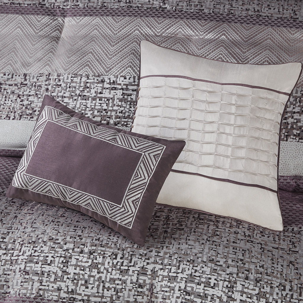 Rhapsody - Queen7 Piece Comforter Set - Purple