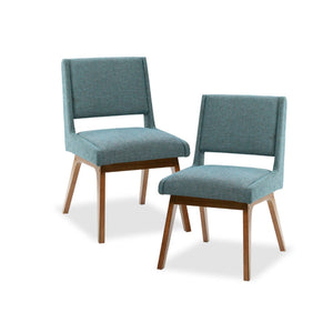 Dining Chair With Upholstered Seat And Back (Set of 2) - Blue