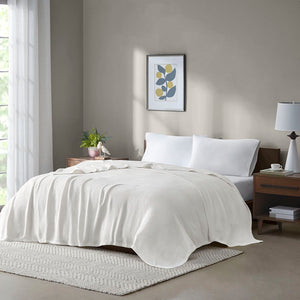 Freshspun Basketweave - Blanket - Cream