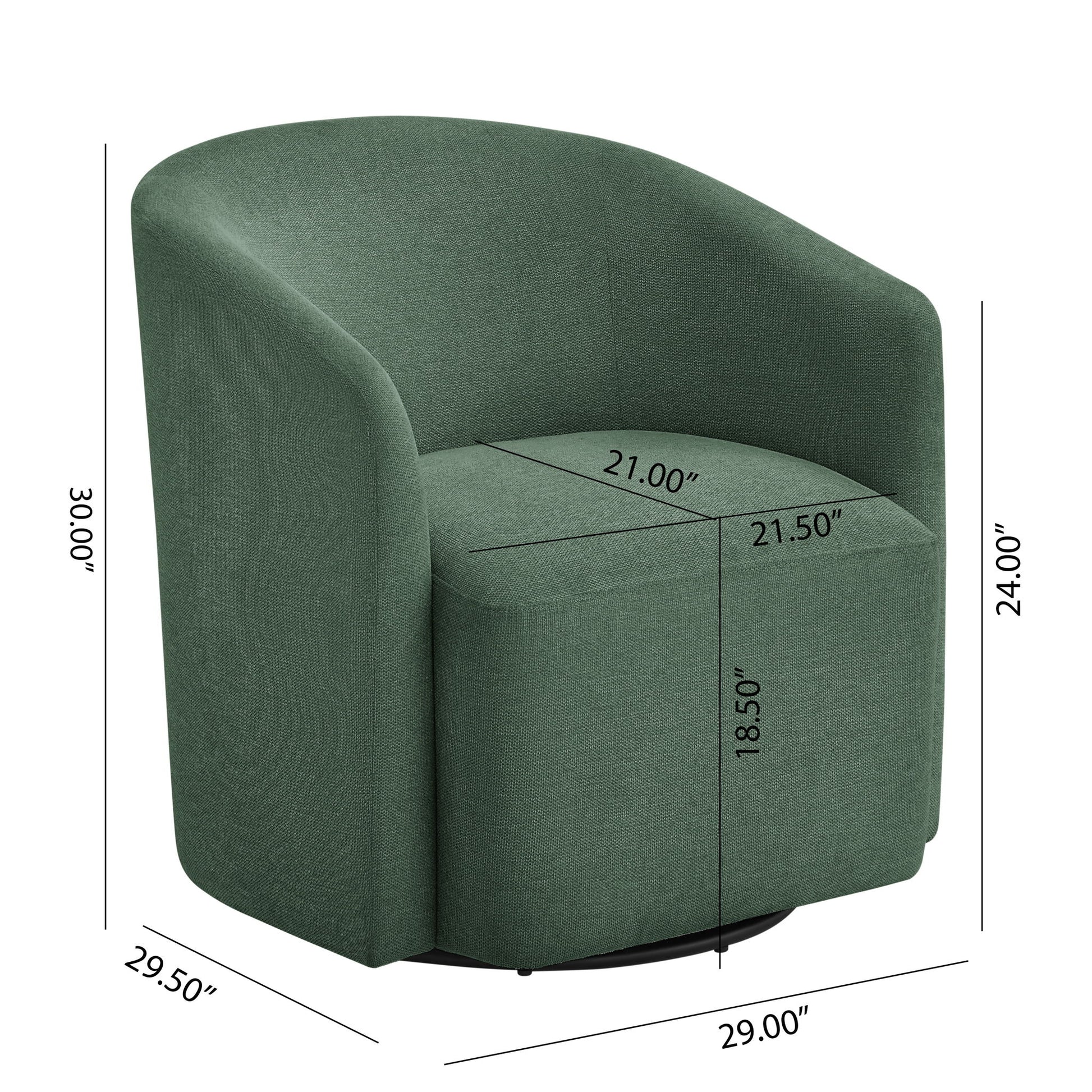 Ardena - Modern Swivel Barrel Chair