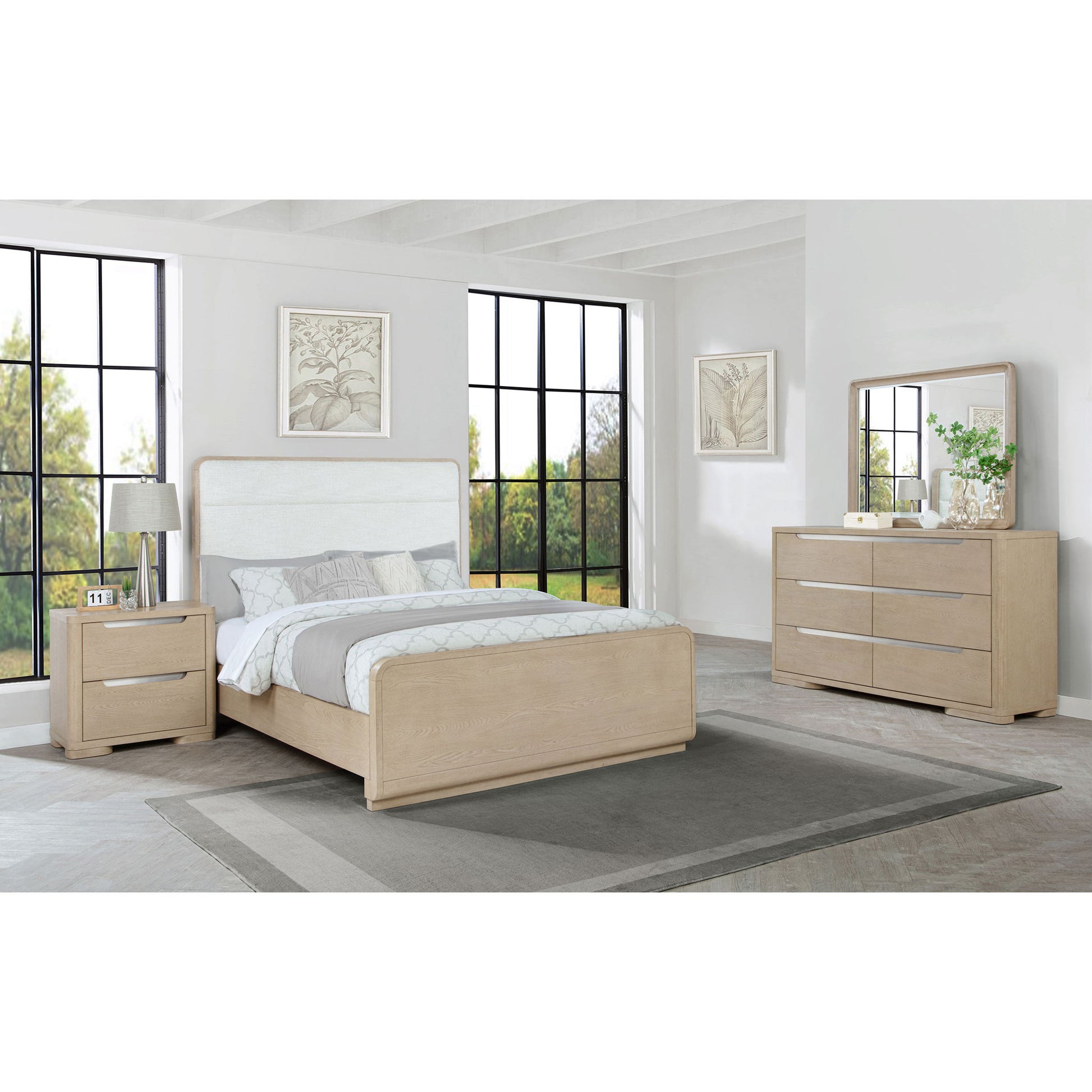 Mirador - Bedroom Set With Upholstered Headboard