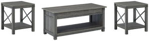 Freedan - 3 Pc. - Coffee Table, 2 End Tables - Grayish Brown
