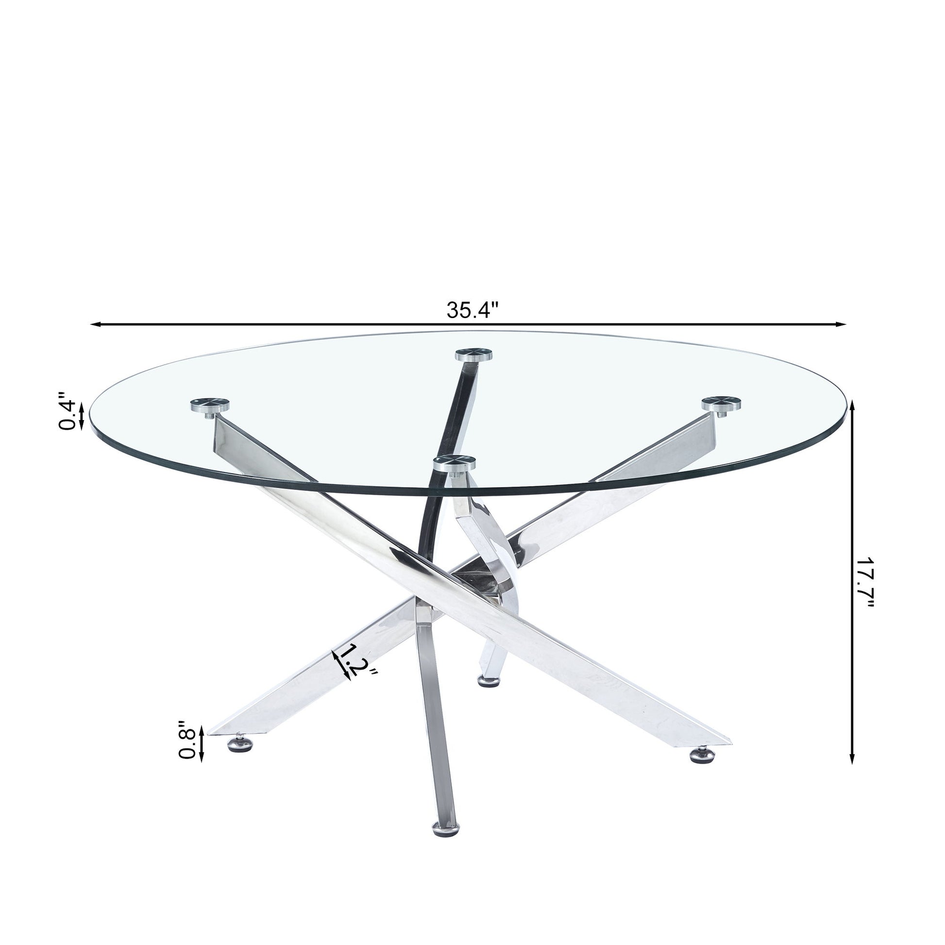 Round Table With Angular Slanted Legs