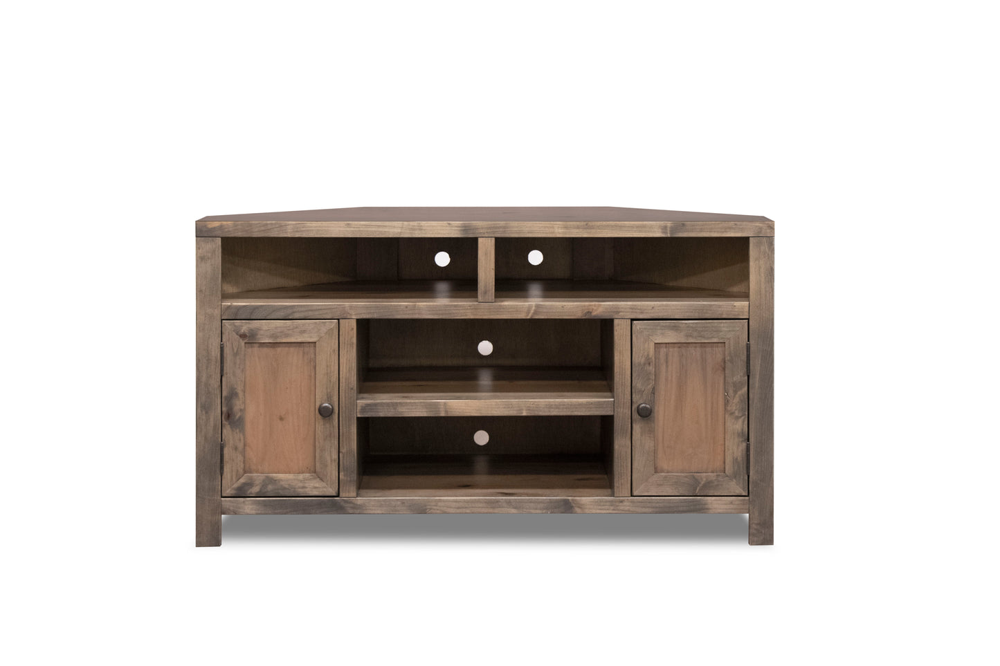 Joshua Creek - 52" Corner TV Stand For TVs Up To 55" - Barnwood