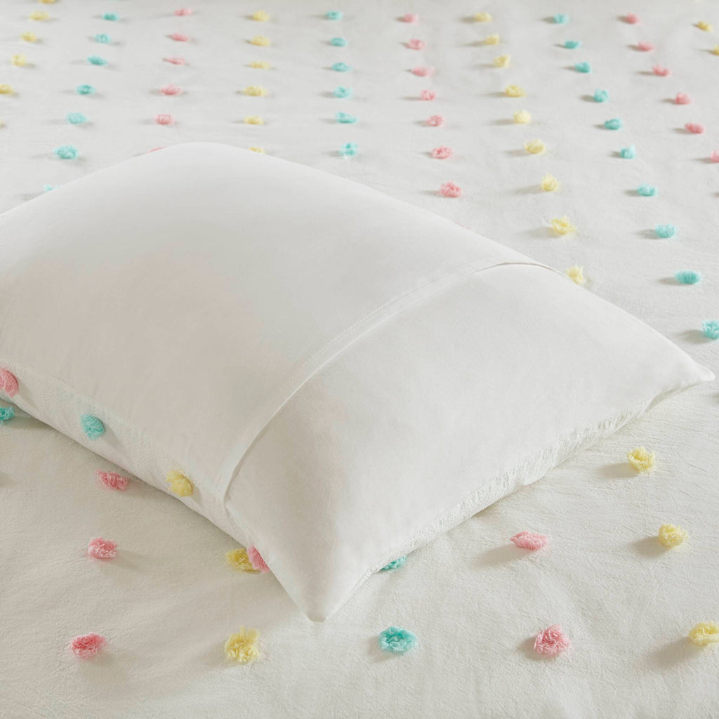 Callie - Twin Pom Pom Comforter Set - Multi