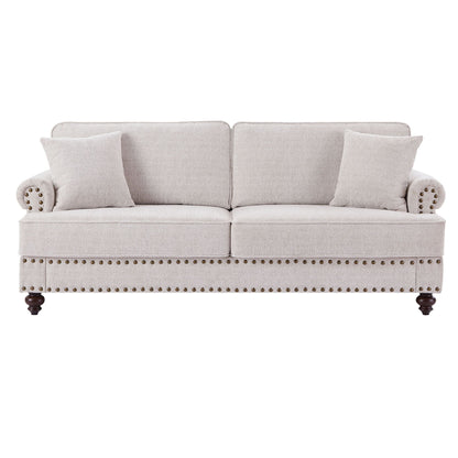 Gewnee - Upholstered Sofas With Armrests - Beige