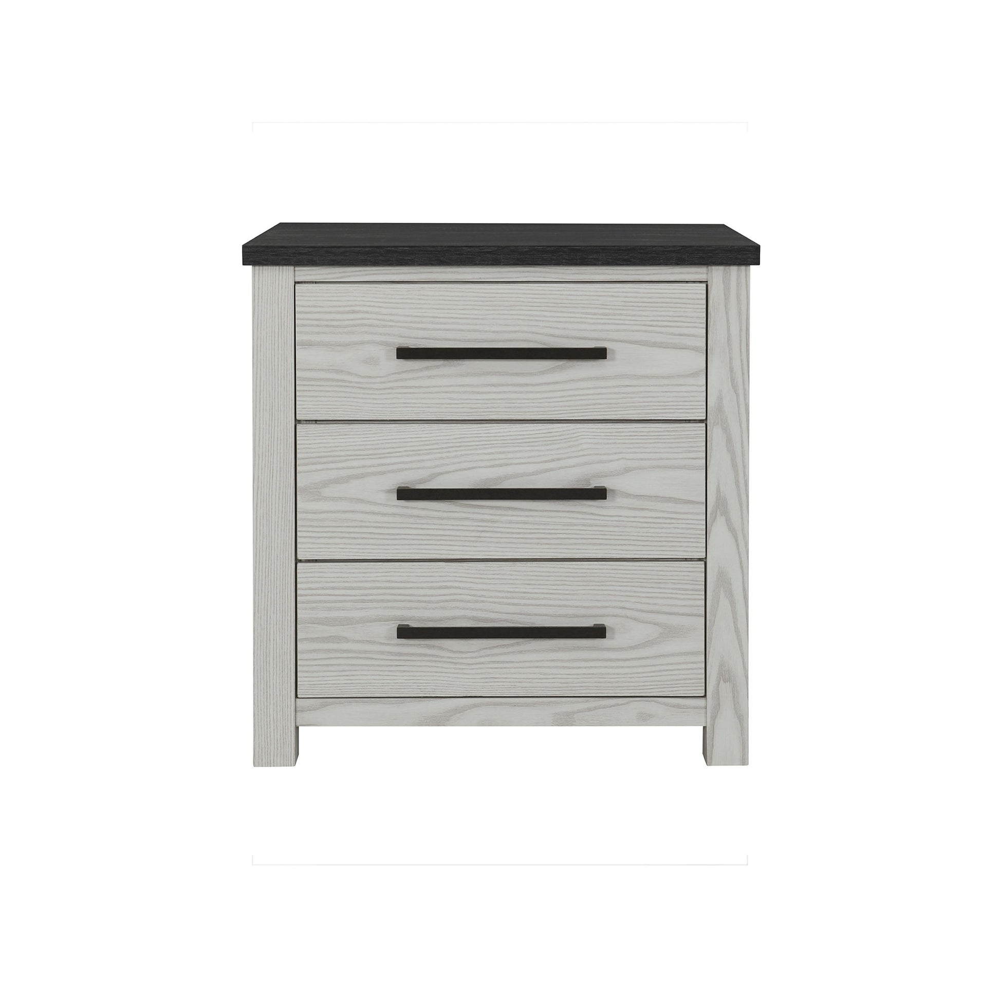 Avery - Nightstand With Top Spacious Drawers, Block Feet - Beige