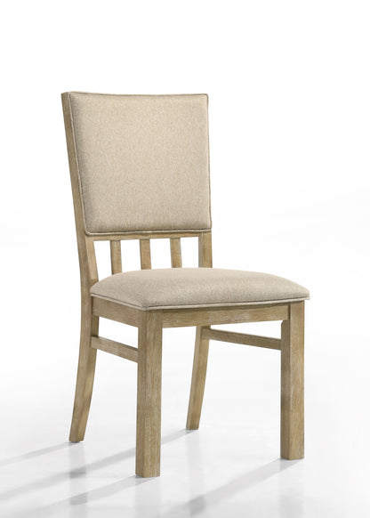 Brutus - 19" Wide Contemporary Fabric Dining Chair (Set of 2) - Reclaimed Wheat