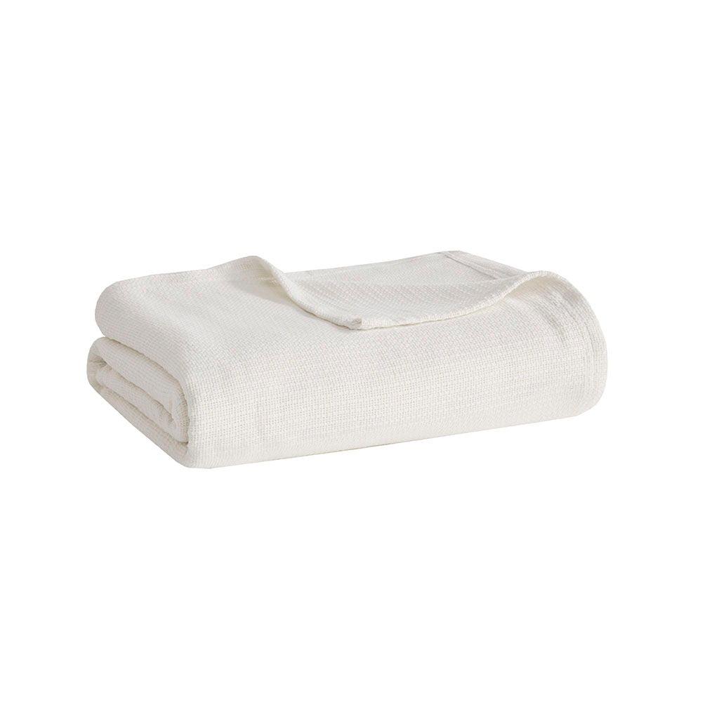 Freshspun Basketweave - Twin Blanket - Cream