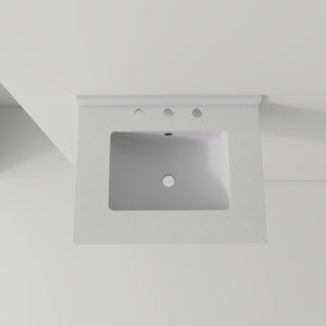Basin Sink, 0.6" Ultra Thin Profile, Triple Faucet Holes