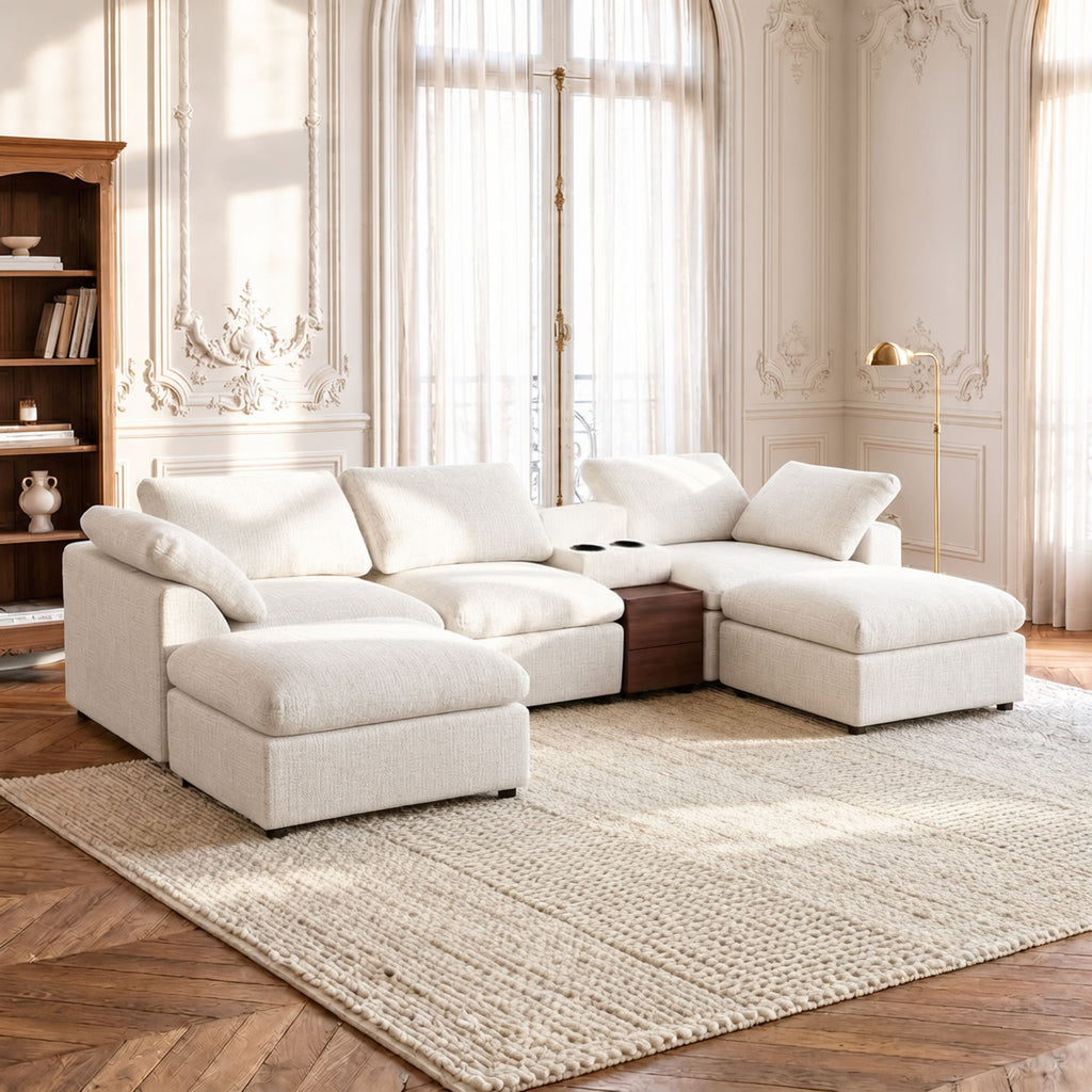Modular Cloud Couch With Storage Console