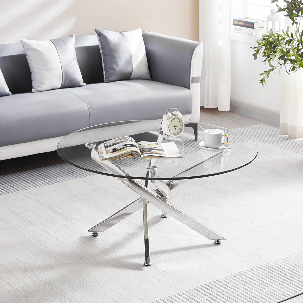 Round Table With Angular Slanted Legs
