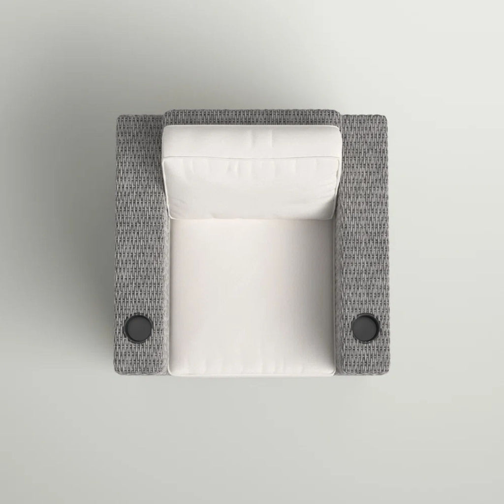 Elegant Patio Chair With Cushions - Gray