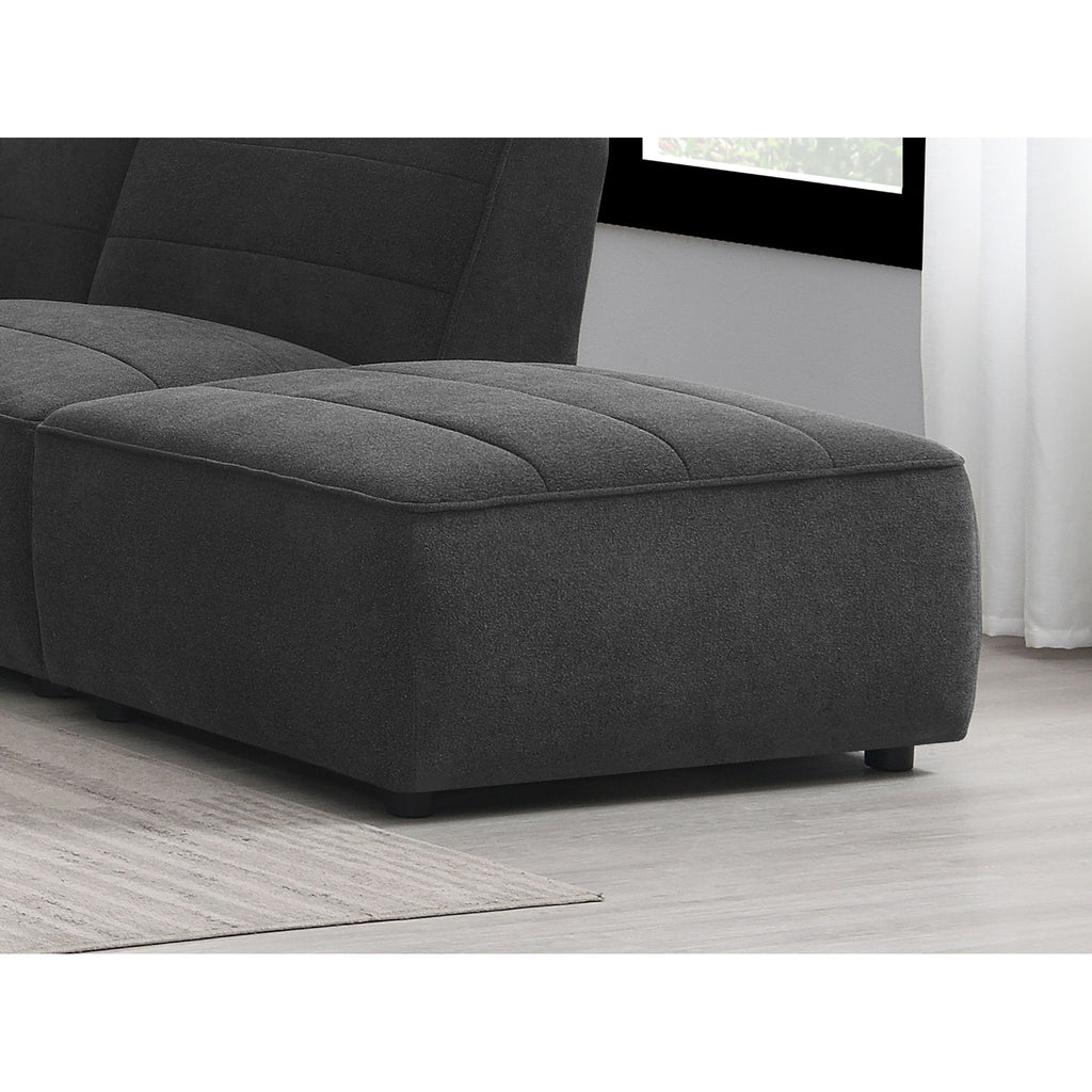 Ortega - Square Ottoman - Charcoal