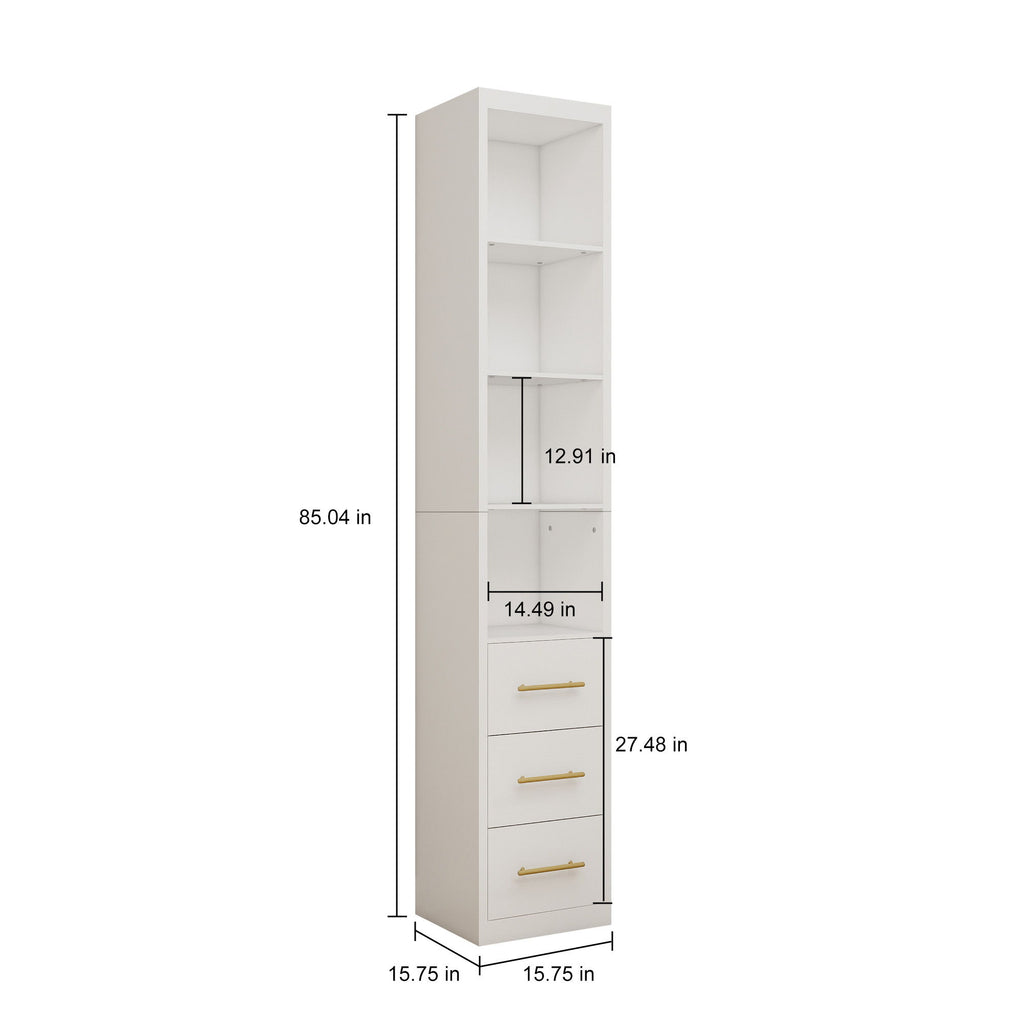 Tall Storage Cabinet With Drawers And Shelves