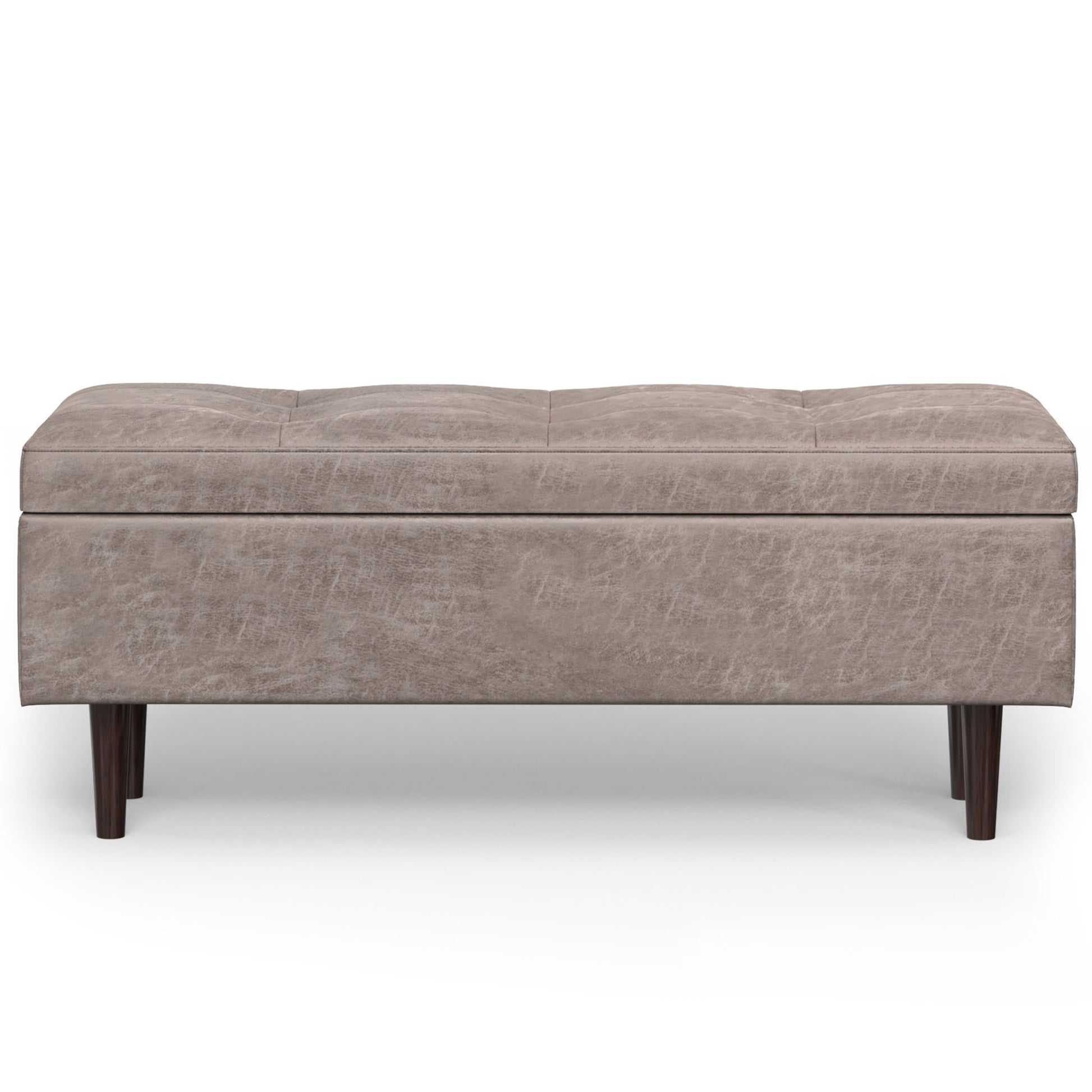 Shay - Large Square Coffee Table Storage Ottoman Mid-Century Style