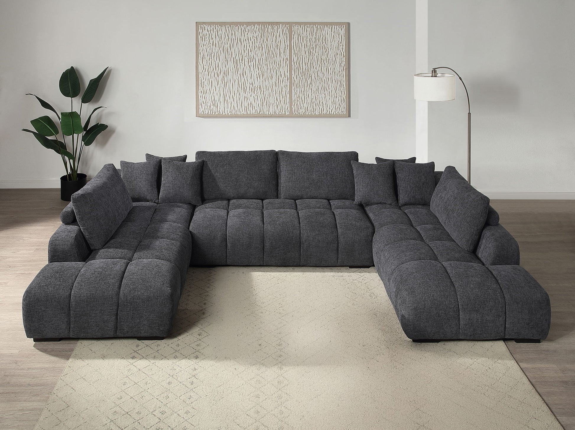 Chosen - Sectional Sofa With Toss Pillows And Chaise