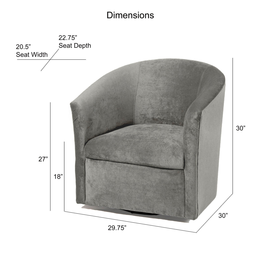 Eden - Swivel Chair With Microfiber Upholstery And Hardwood Frame