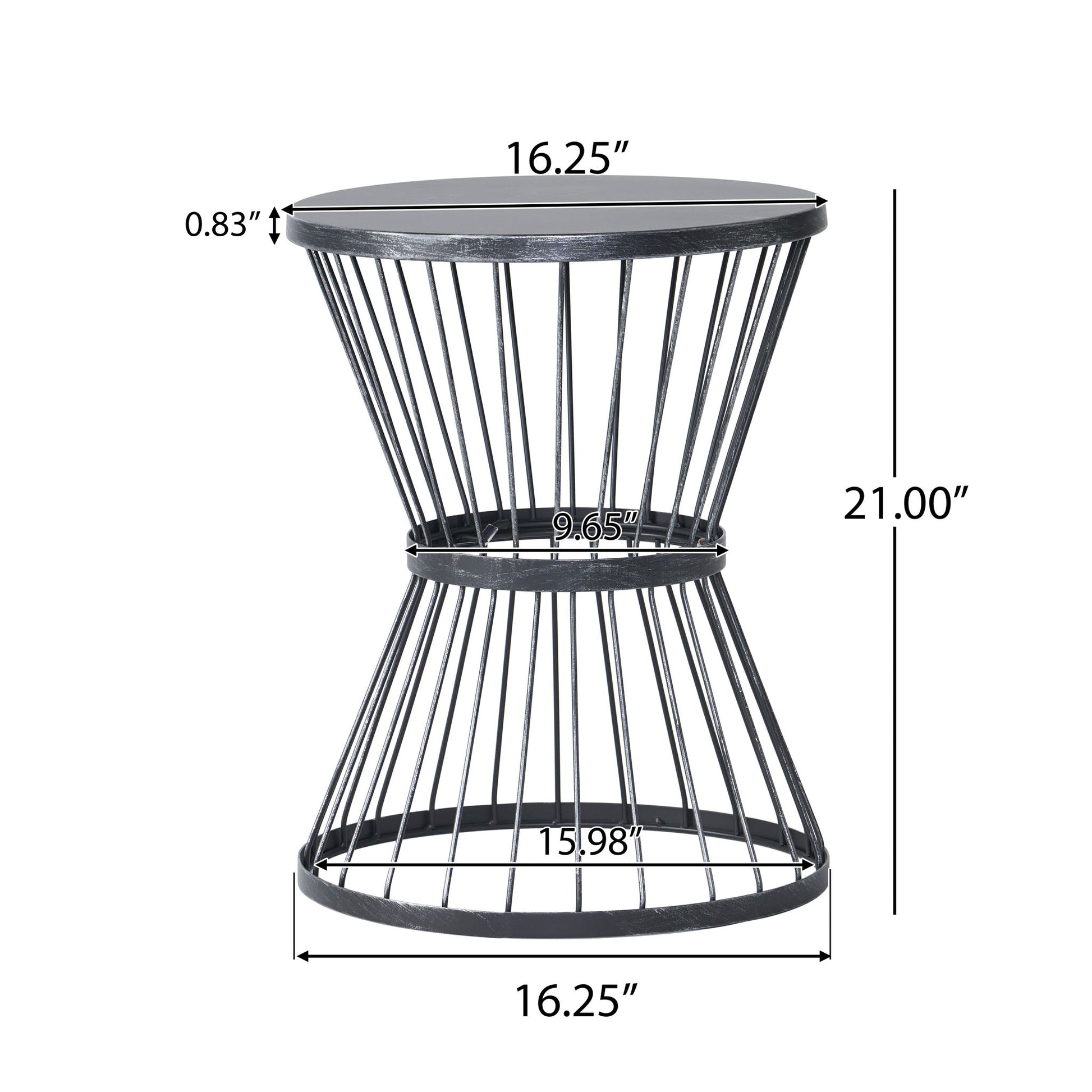 Lassen - Modern Outdoor Side Table With Hourglass Design