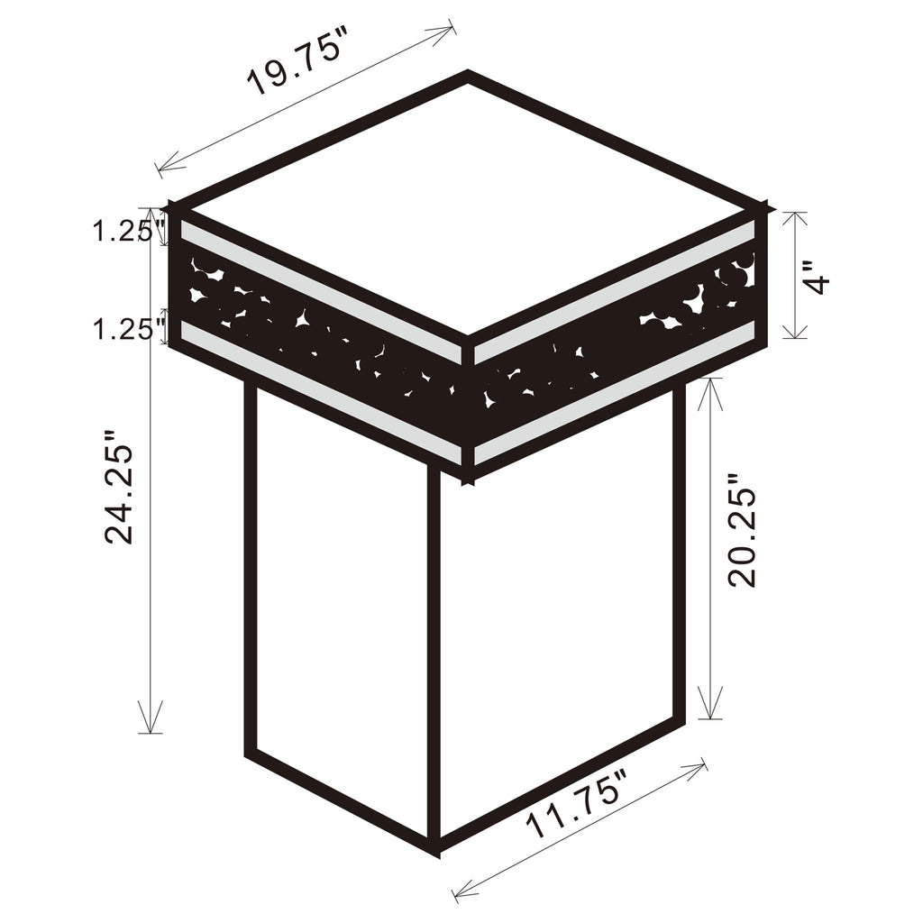 Cavelle - Side Table - Clear